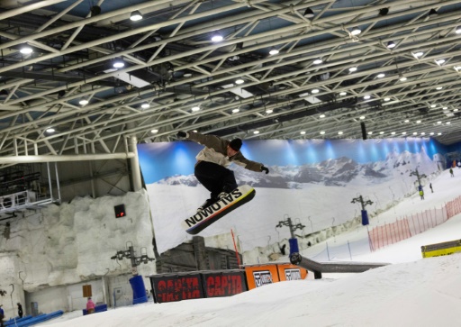 A Madrid, skier dans un centre commercial quand il fait 34 degrés dehors