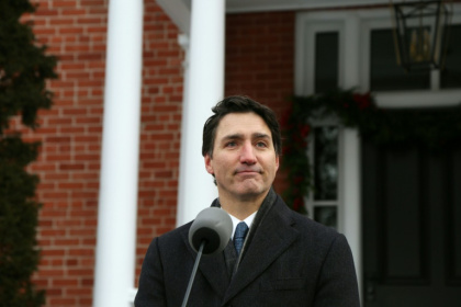 Le Premier ministre du Canada, Justin Trudeau, lors de son discours de démission, le 6 janvier 2025 à Ottawa.