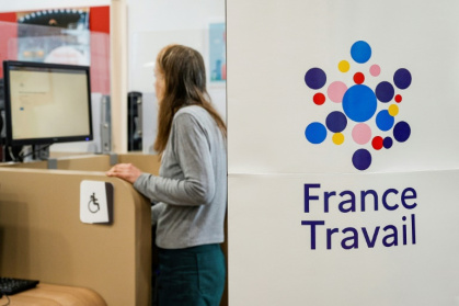 Une agence de France Travail à Dammarie-les-Lys, le 23 avril 2024 en Seine-et-Marne