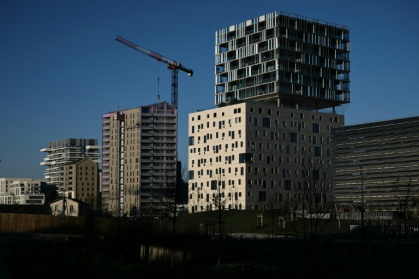 Construction d'immeubles résidentiels, à Bordeaux, le 14 janvier 2025