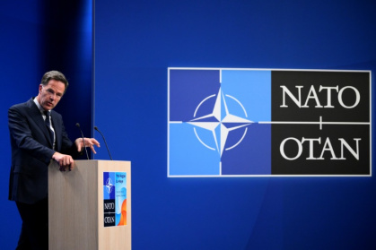 Le secrétaire général de l'Otan Mark Rutte, le 23 juin 2025 à La Haye - JOHN THYS (AFP)