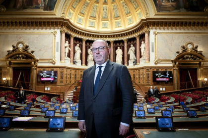 Le sénateur Laurent Duplomb (Les Républicains) à Paris, le 11 février 2025 - ALAIN JOCARD (AFP)