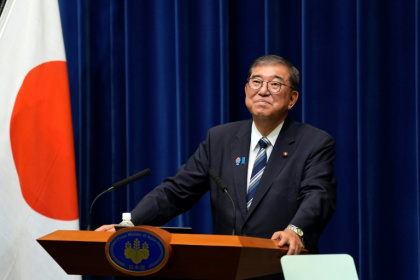 Le Premier ministre japonais Shigeru Ishiba lors d'une conférence de presse après avoir annoncé sa démission, le 7 septembre 2025 à Tokyo - TORU HANAI (AFP) Le Premier ministre japonais Shigeru Ishiba lors d'une conférence de presse après avoir annoncé sa démission, le 7 septembre 2025 à Tokyo - TORU HANAI (AFP)