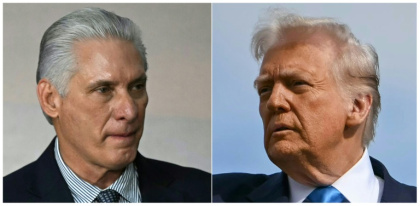 Combinaison de photos créée le 11 janvier 2026 montrant à gauche le président cubain Miguel Diaz-Canel et à droite le président américain Donald Trump - Mauro PIMENTEL, ANDREW CABALLERO-REYNOLDS (AFP)