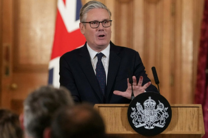 Le Premier ministre britannique Keir Starmer s'exprime lors d'une conférence de presse à Londres le 15 juin 2026 - CARLOS JASSO (AFP)