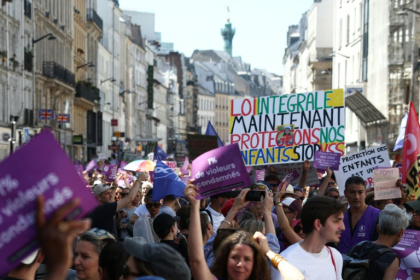 La manifestation contre les violences sexuelles à Paris, samedi 4 juillet 2026 - ROMAIN PERROCHEAU (AFP)