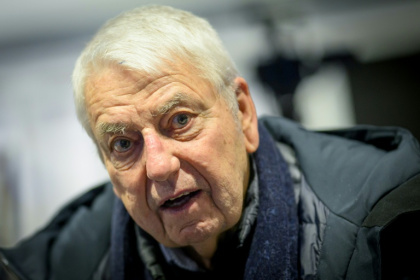 L'ancien journaliste sportif Charles Biétry à Lorient, le 3 décembre 2025 dans le Morbihan - Loic VENANCE (AFP)