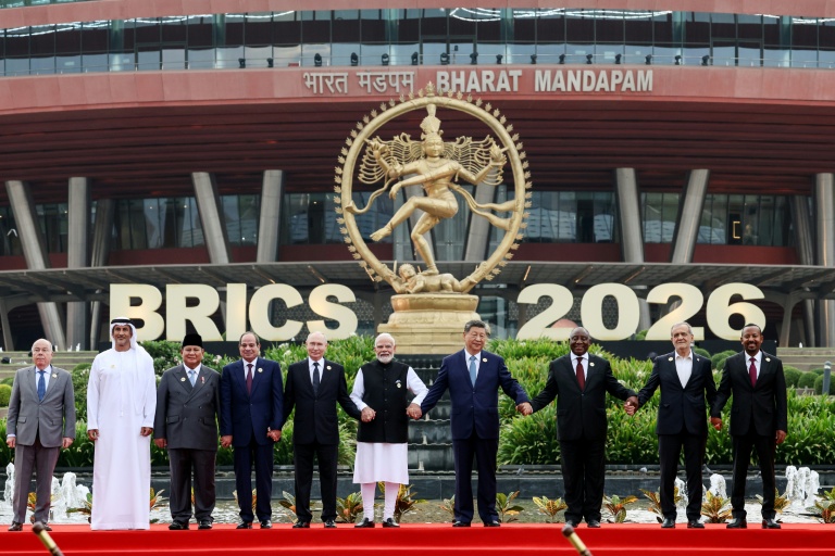 Réunis en Inde, les dirigeants des Brics font l'éloge de leur coopération